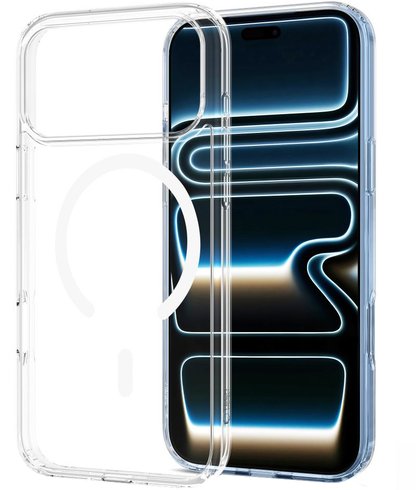 MagSafe-deksel for Apple iPhone 18 Pro / 17 Pro, Tech-Protect, Flexair Hybrid med skjermbeskytter, gjennomsiktig