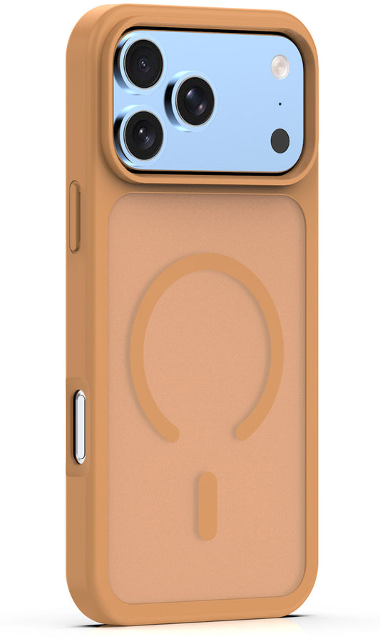 MagSafe-deksel for Apple iPhone 18 Pro Max / 17 Pro Max, OEM, Mag Matt Big Hole, Brun