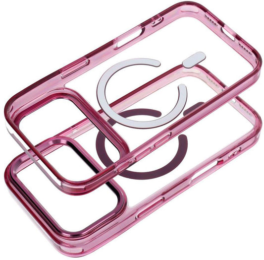 MagSafe-deksel til Apple iPhone 18 Pro / iPhone 17 Pro, OEM, Frame Clear Hybrid, vinrød