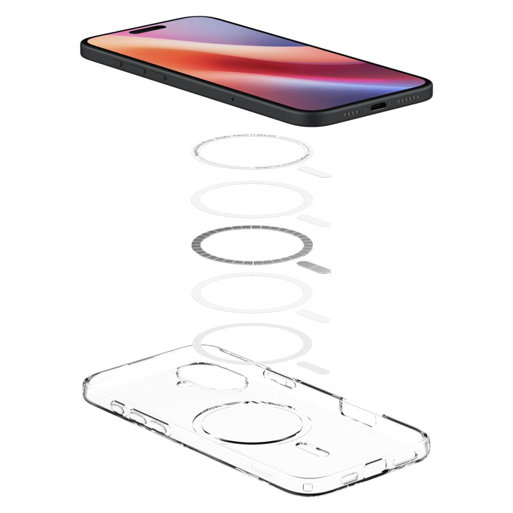 MagSafe-deksel for Apple iPhone 16 Plus, Spigen, Liquid Crystal, Transparent ACS08388