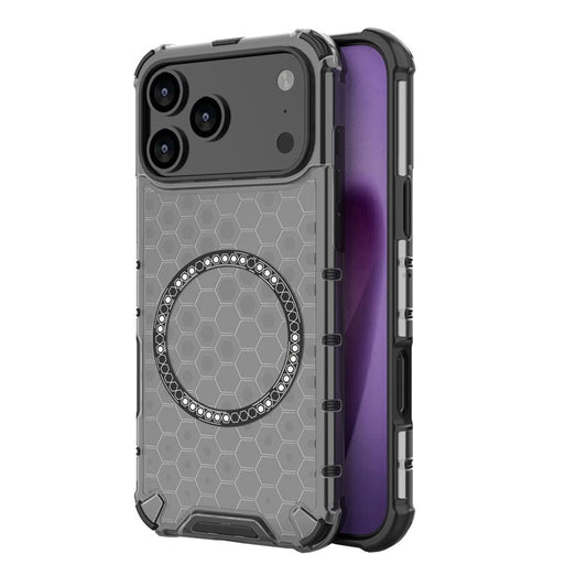MagSafe deksel for Apple iPhone 17 Pro Max, Techsuit, HoneyComb Shield, Svart