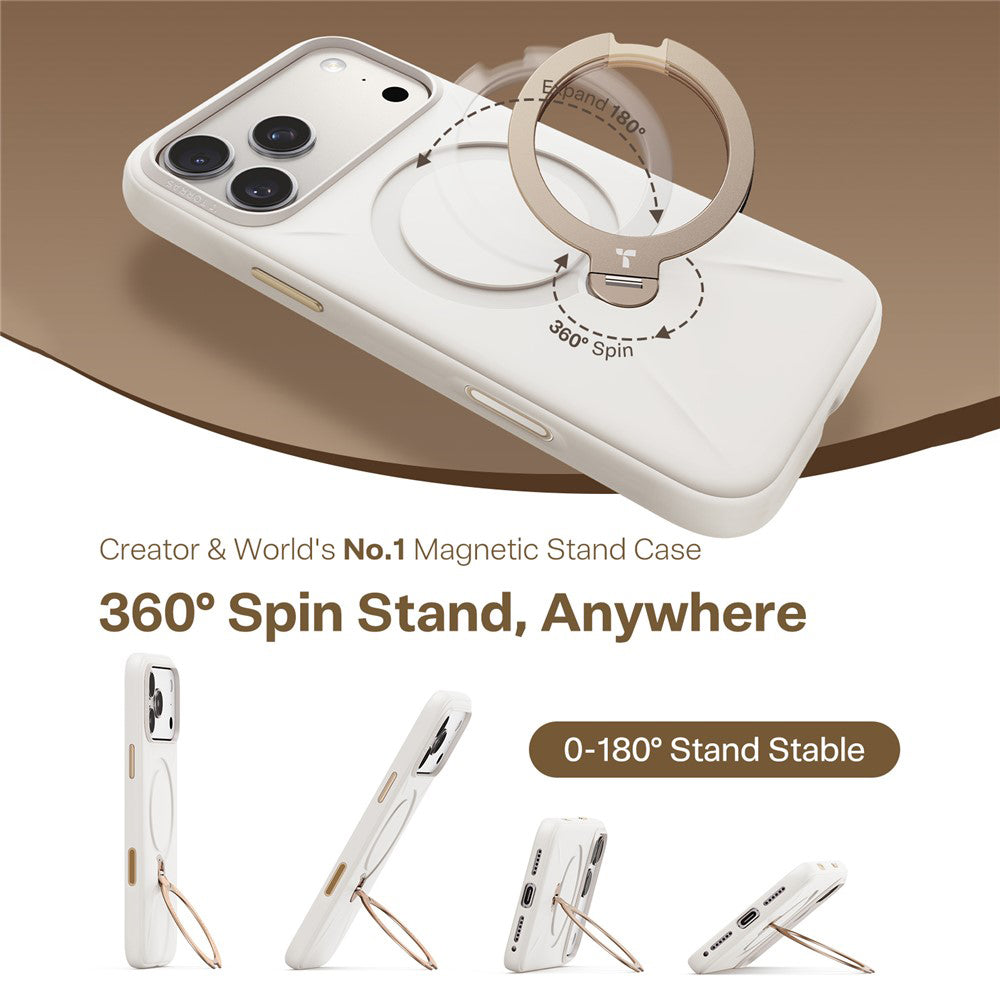 MagSafe-deksel for Apple iPhone 17 Pro Max, Torras, QPRO Silicone, Hvit
