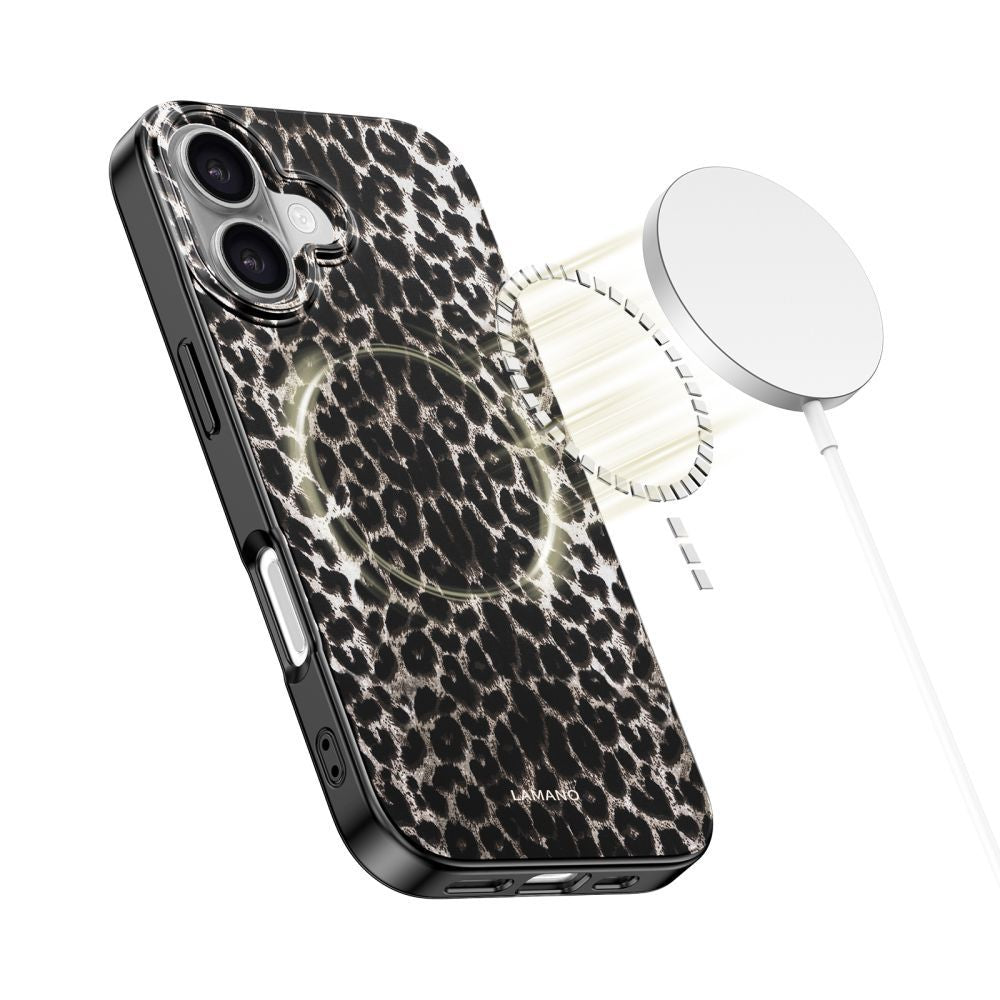 MagSafe-deksel for Apple iPhone 17, Tech-Protect, Lamano Leopard, Svart