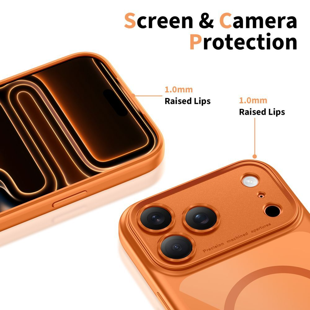MagSafe-deksel for Apple iPhone 17 Pro, Tech-Protect, MagPeak, Oransje