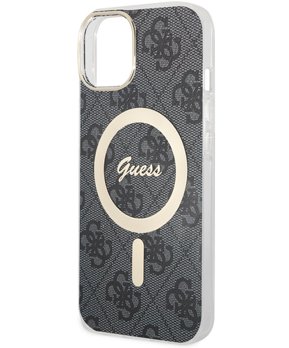 MagSafe-deksel for Apple iPhone 15, Guess, 4G IML, Svart GUHMP15SH4STK