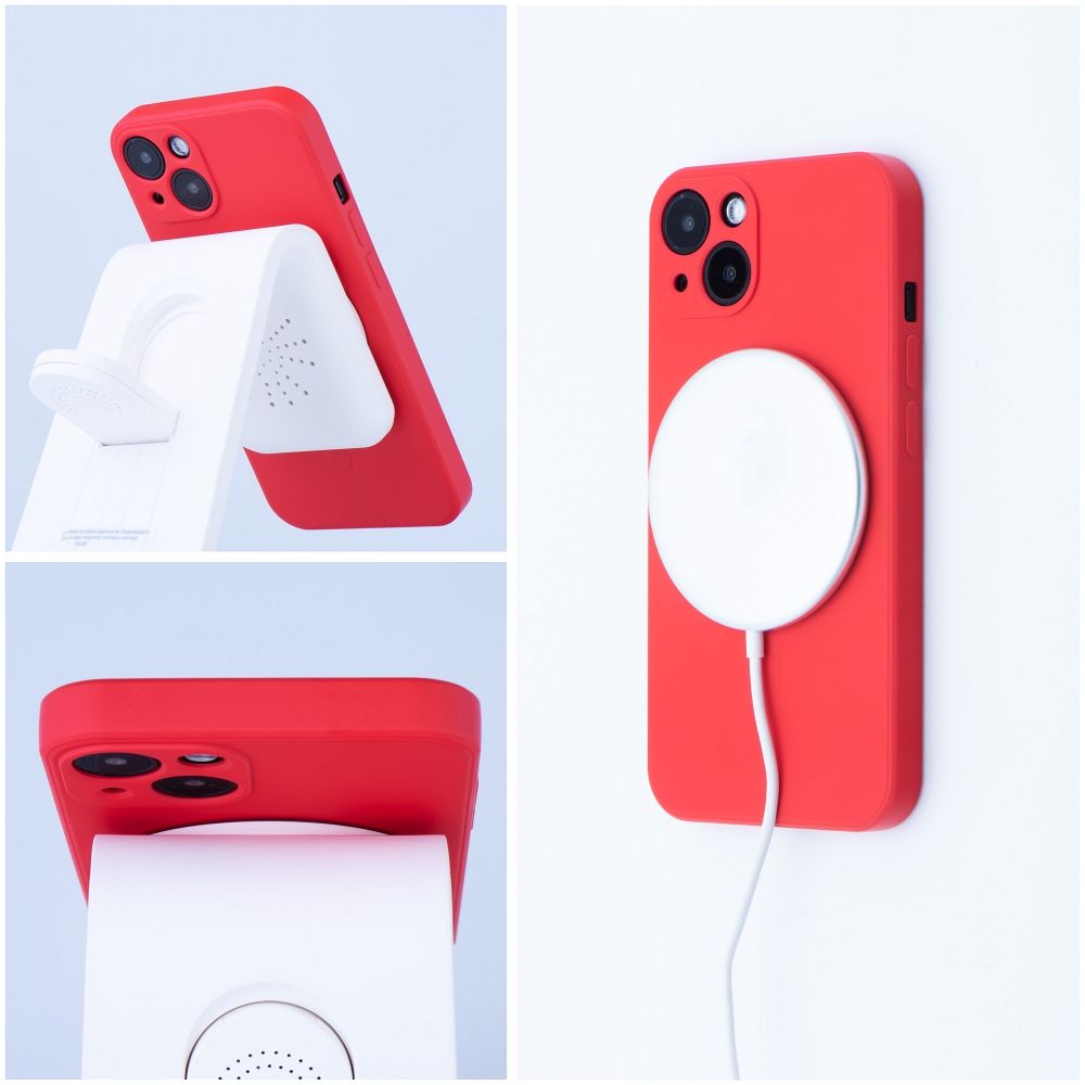 MagSafe-deksel for Apple iPhone 17e / 16e, OEM, Silicone Mag, Rød