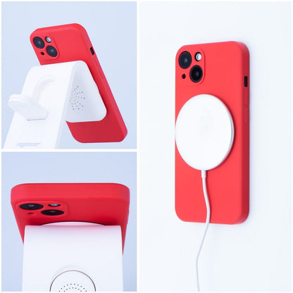 MagSafe-deksel for Apple iPhone 17e / 16e, OEM, Silicone Mag, Rød