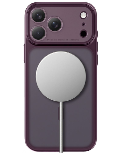 MagSafe-deksel for Apple iPhone 18 Pro / 17 Pro, Tech-Protect, MagPeak CC, Matt Burgunder