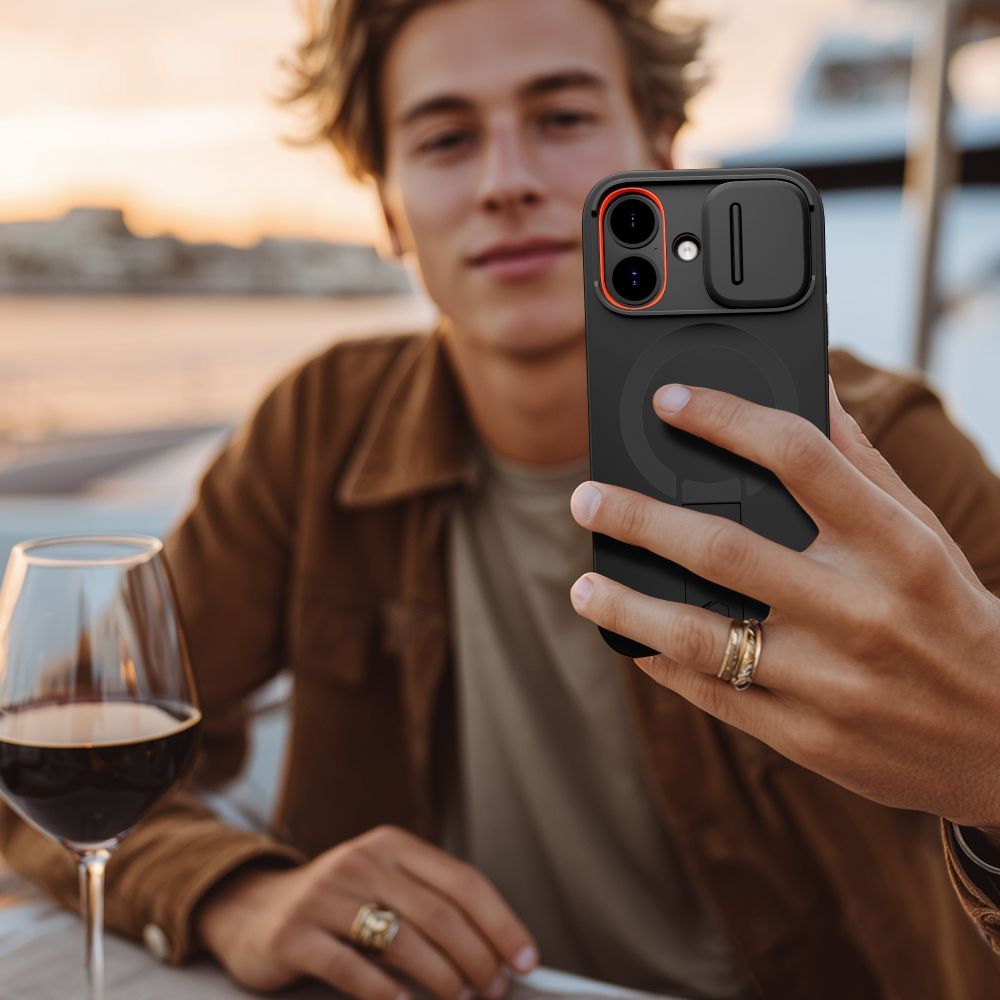 MagSafe-deksel for Apple iPhone 17, Tech-Protect, Kevlar Aura, Svart