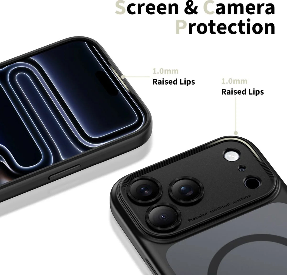 MagSafe-deksel for Apple iPhone 17 Pro Max, Tech-Protect, MagPeak, Matt Svart