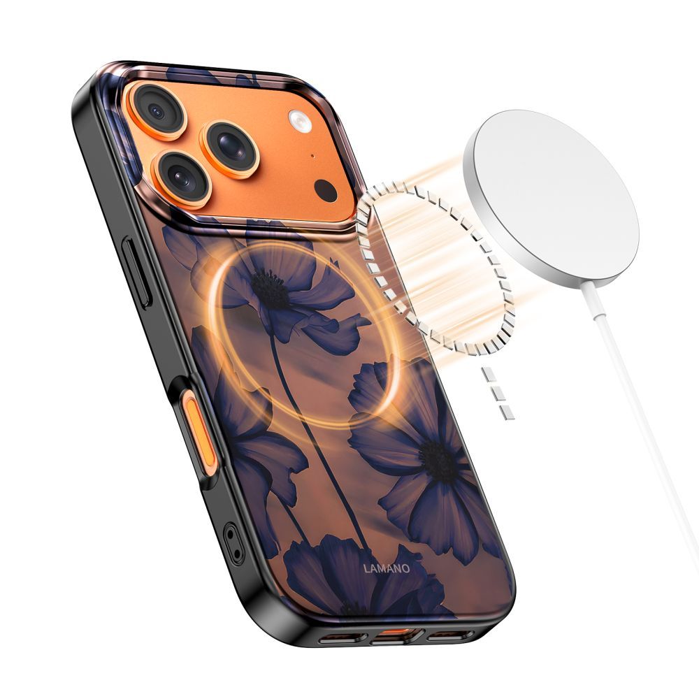 MagSafe-deksel for Apple iPhone 17 Pro Max, Tech-Protect, Lamano Velvet Night, Svart