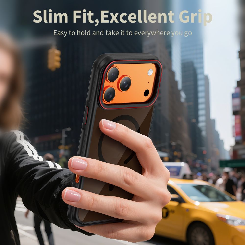 MagSafe-deksel for Apple iPhone 17 Pro Max, Tech-Protect, Maghybrid, Svart