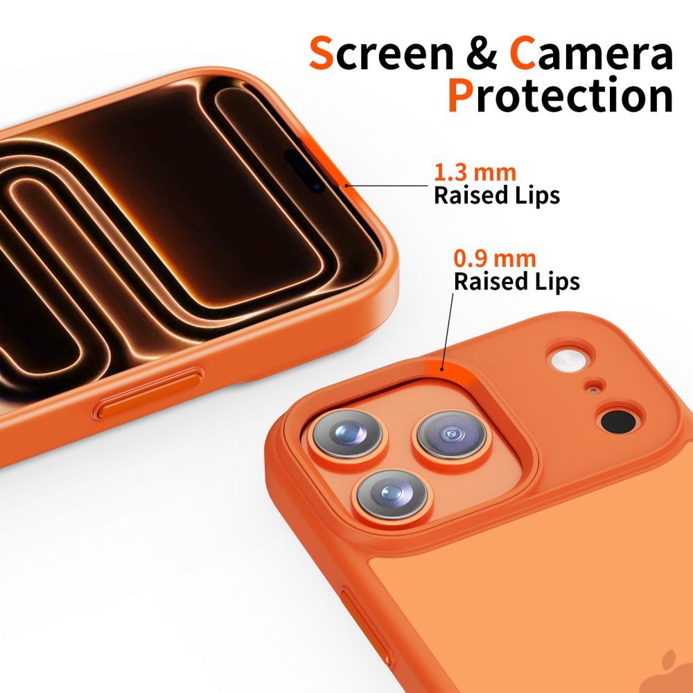 Deksel for Apple iPhone 17 Pro, Tech-Protect, Magmat, Matt Oransje