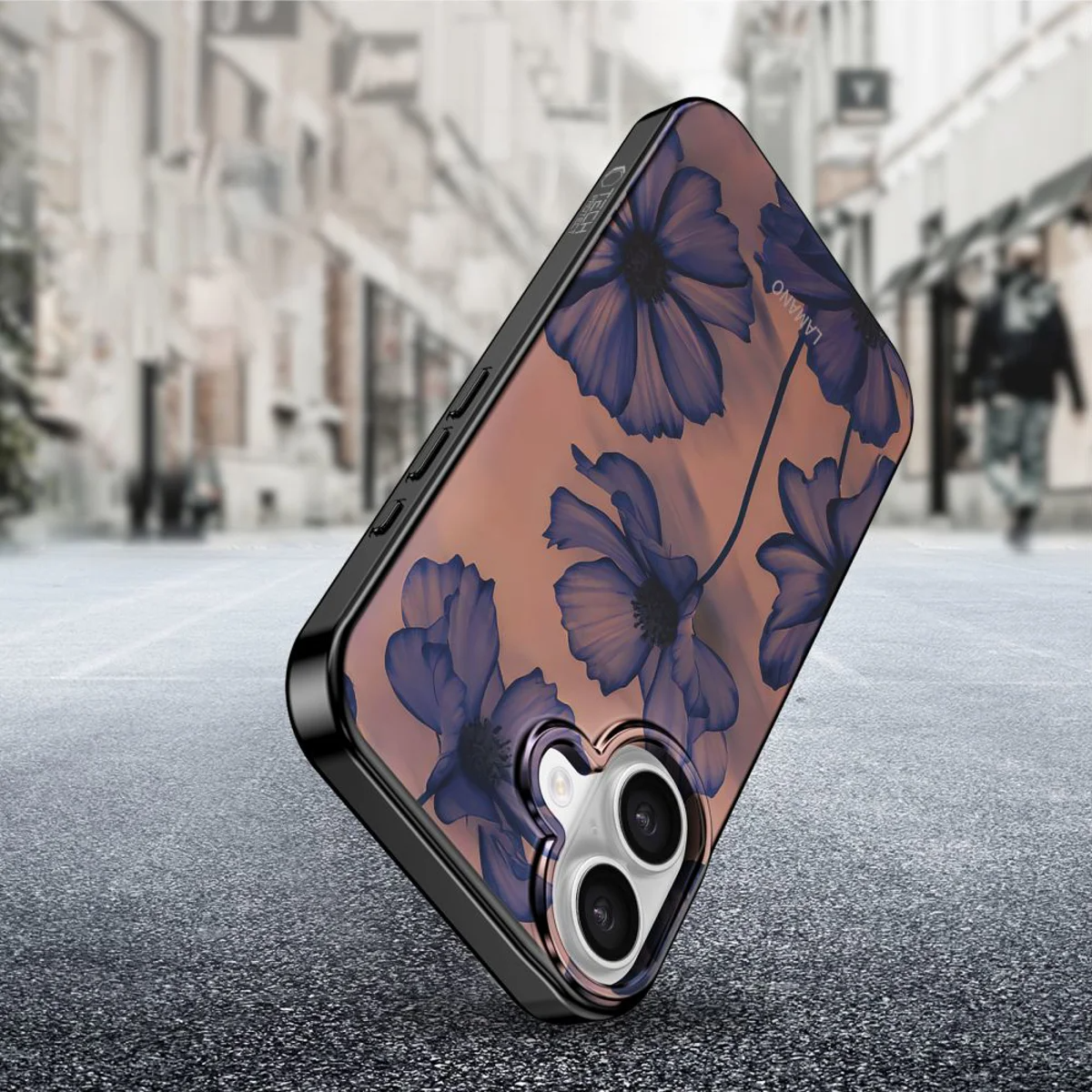 MagSafe-deksel for Apple iPhone 17, Tech-Protect, Lamano Velvet Night, Svart