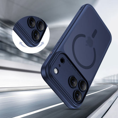 MagSafe-deksel for Apple iPhone 17 Pro Max, Tech-Protect, MagPeak, Matt Marineblå