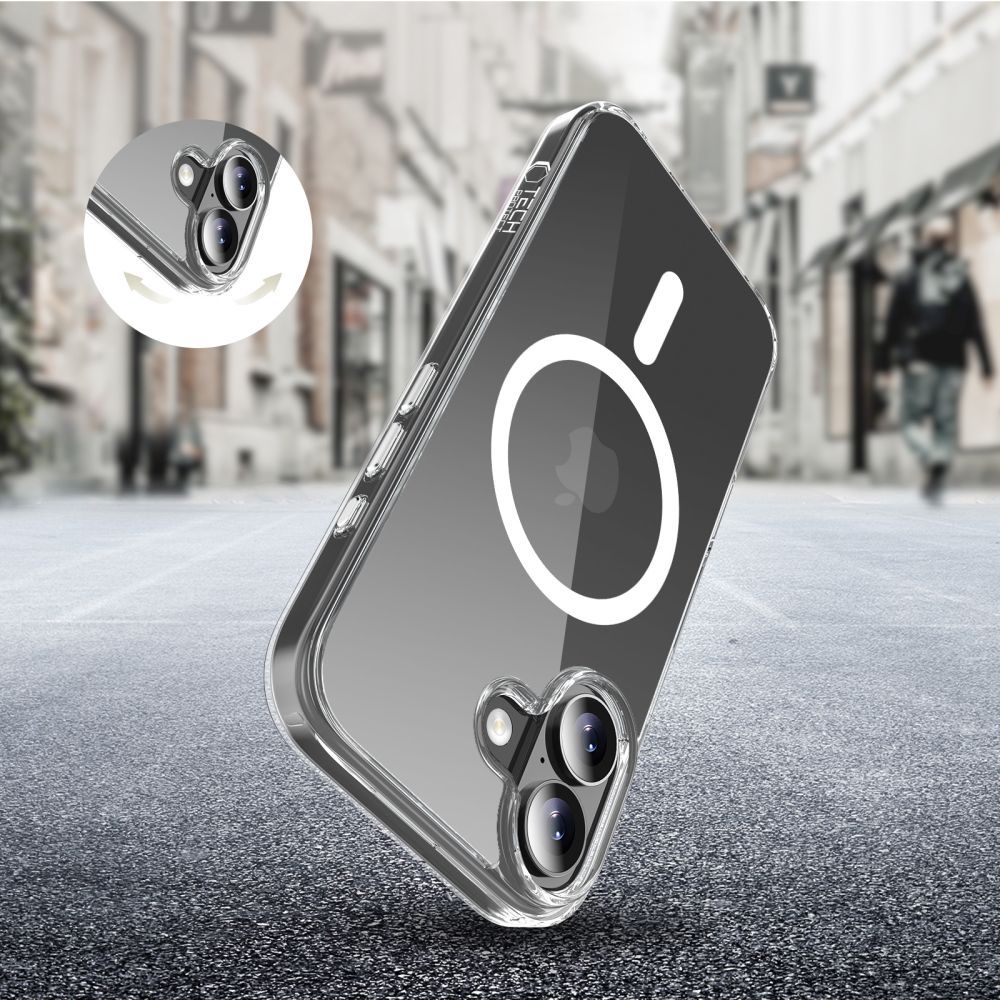 MagSafe-deksel for Apple iPhone 17, Tech-Protect, Flexair Hybrid CC, Gjennomsiktig