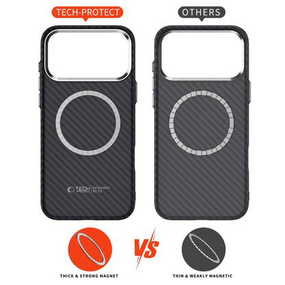 MagSafe-deksel for Apple iPhone 17 Pro, Tech-Protect, Ion Carbon, Svart