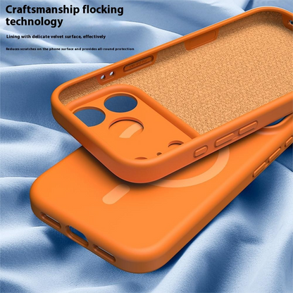 MagSafe-deksel for Apple iPhone 17 Pro, OEM, flytende silikon, oransje