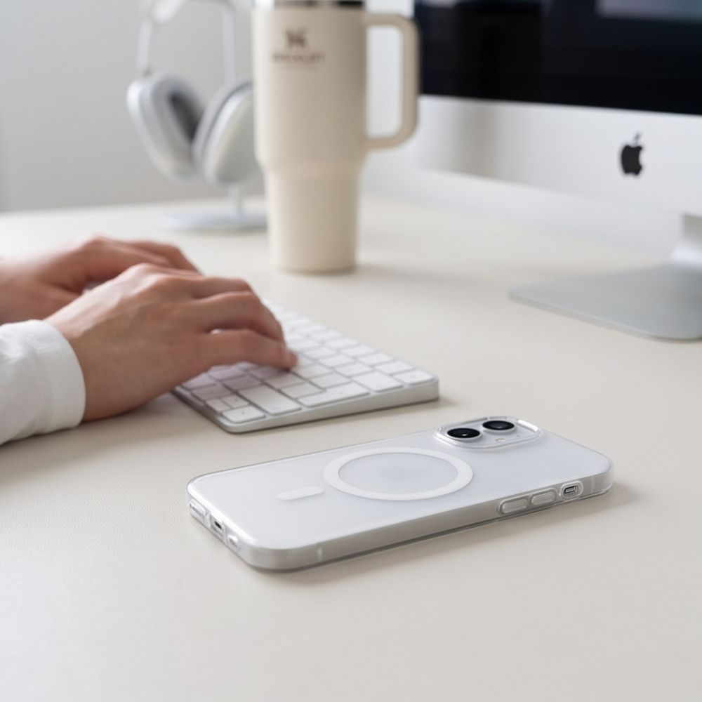 MagSafe-deksel for Apple iPhone 17, Tech-Protect, MagZero, Matt hvit