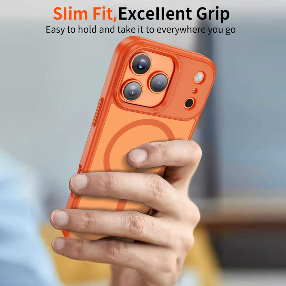 MagSafe-deksel for Apple iPhone 17 Pro Max, Tech-Protect, Magmat, Matt Oransje