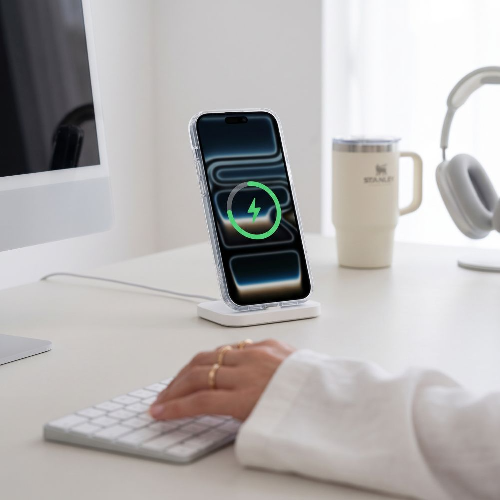 MagSafe-deksel for Apple iPhone 18 Pro / 17 Pro, Tech-Protect, Flexair Hybrid med skjermbeskytter, gjennomsiktig