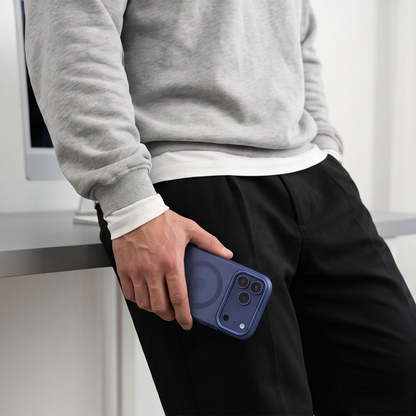 MagSafe-deksel for Apple iPhone 18 Pro Max / 17 Pro Max, Tech-Protect, MagZero, Matt Marineblå