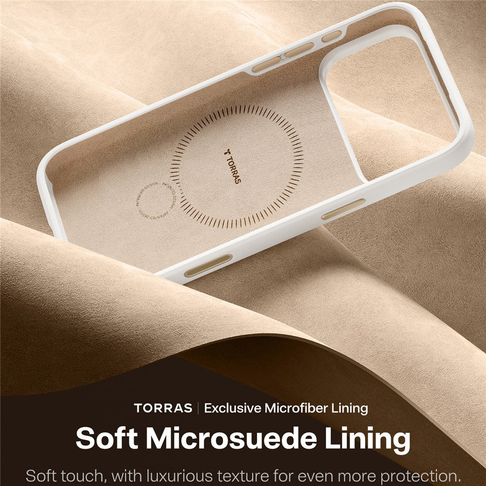 MagSafe-deksel for Apple iPhone 17 Pro Max, Torras, QPRO Silicone, Hvit