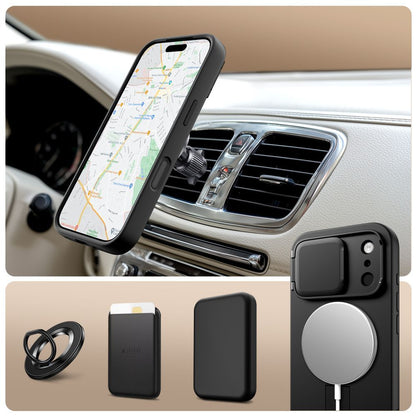 MagSafe-deksel for Apple iPhone 17 Pro, Tech-Protect, Kevlar Aura, Svart