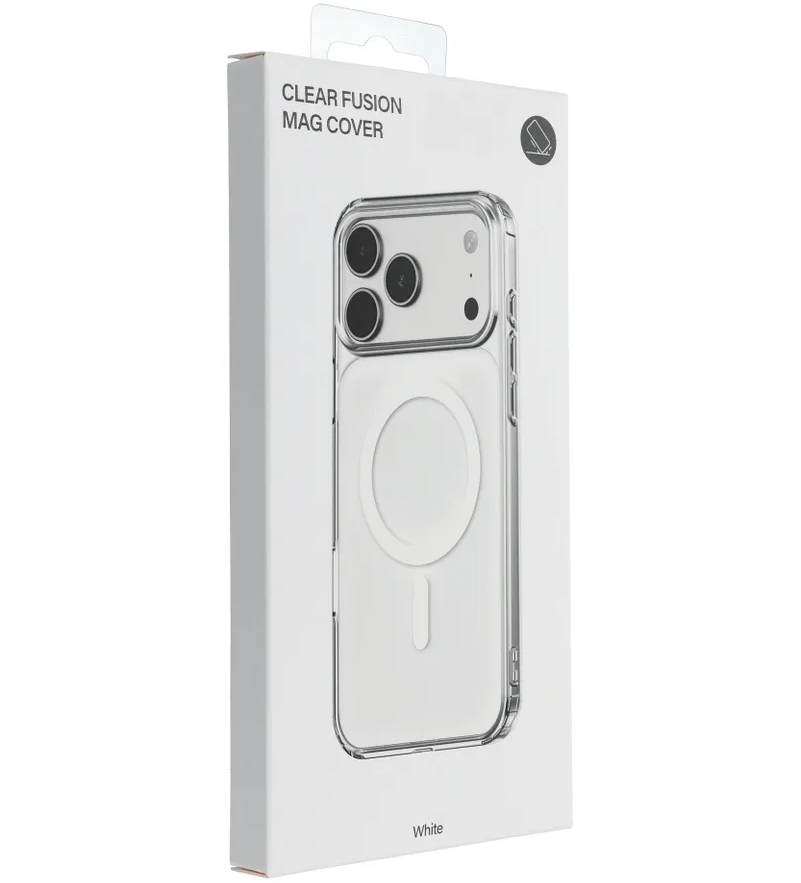MagSafe-deksel for Apple iPhone 17e / 16e, OEM, Clear Fusion Mag Cover, Hvit