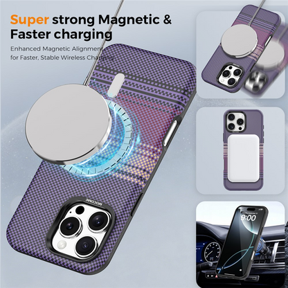 MagSafe-deksel for Apple iPhone 16 Pro Max, OEM, Gradient Rainbow, Lilla