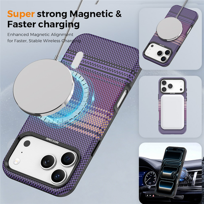 MagSafe-deksel for Apple iPhone 17 Pro, OEM, Gradient Rainbow, Lilla