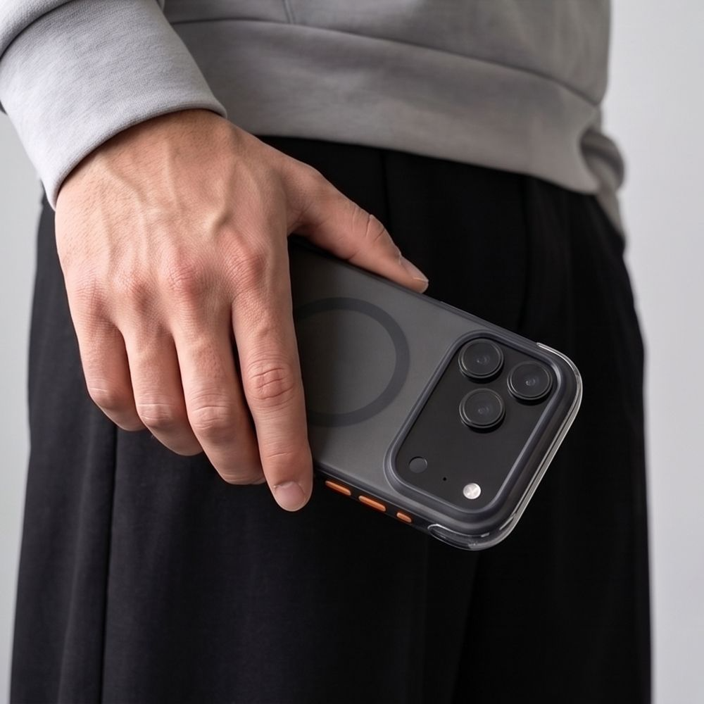MagSafe-deksel for Apple iPhone 18 Pro / 17 Pro, Tech-Protect, MagAir CC, Matt svart
