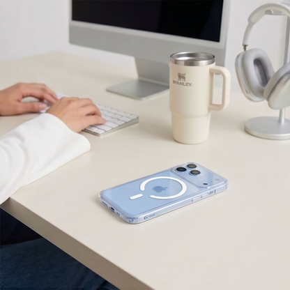 MagSafe-deksel for Apple iPhone 18 Pro / 17 Pro, Tech-Protect, Flexair Hybrid med skjermbeskytter, gjennomsiktig