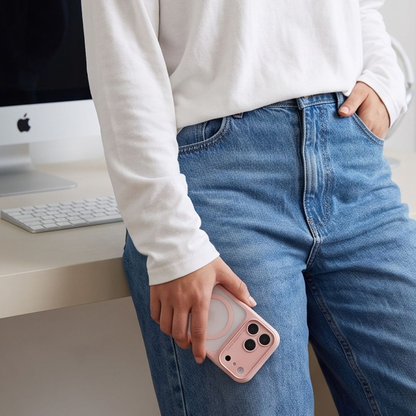 MagSafe-deksel til Apple iPhone 18 Pro / 17 Pro, Tech-Protect, MagPeak CC, matt rosa