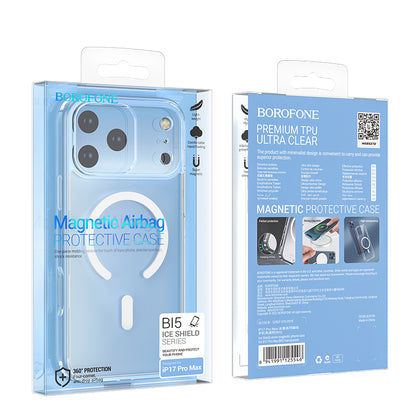 MagSafe-deksel for Apple iPhone 17 Pro Max, Borofone, BI5 Ice Shield, Transparent