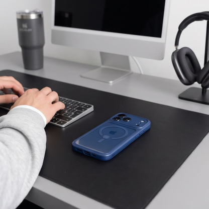 MagSafe-deksel for Apple iPhone 18 Pro Max / 17 Pro Max, Tech-Protect, MagPeak CC, Marineblå