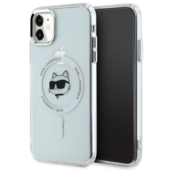 MagSafe-deksel for Apple iPhone 11, Karl Lagerfeld, IML Metal Choupette's Head, Hvit