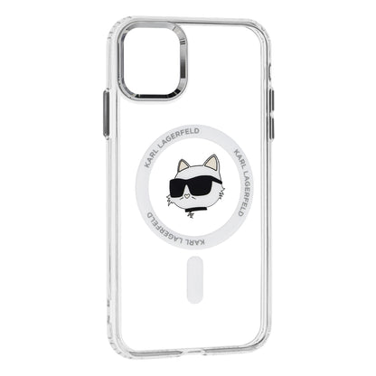 MagSafe-deksel for Apple iPhone 11, Karl Lagerfeld, IML Metal Choupette's Head, Hvit