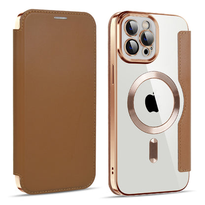 MagSafe-deksel for Apple iPhone 11 Pro Max, Techsuit, SmartMag Book, Brun