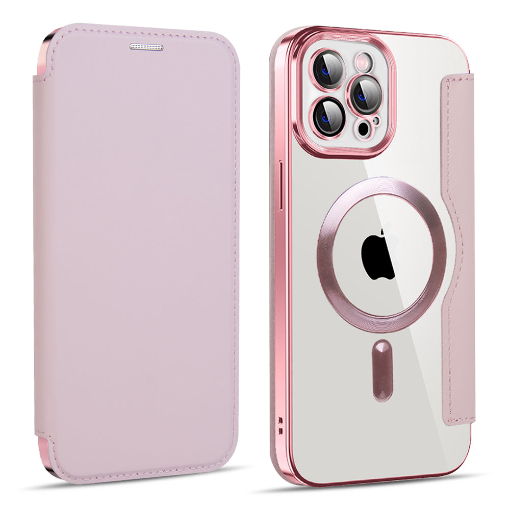 MagSafe-deksel for Apple iPhone 11 Pro Max, Techsuit, SmartMag Book, Rosa