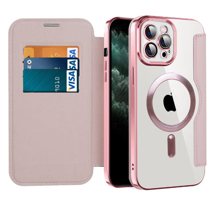 MagSafe-deksel for Apple iPhone 11 Pro Max, Techsuit, SmartMag Book, Rosa