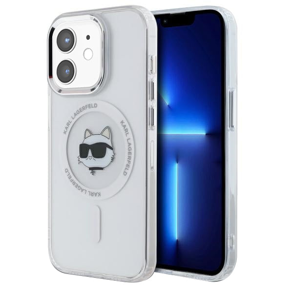 MagSafe-deksel for Apple iPhone 12 / 12 Pro, Karl Lagerfeld, IML Metal Choupette's Head, Hvit