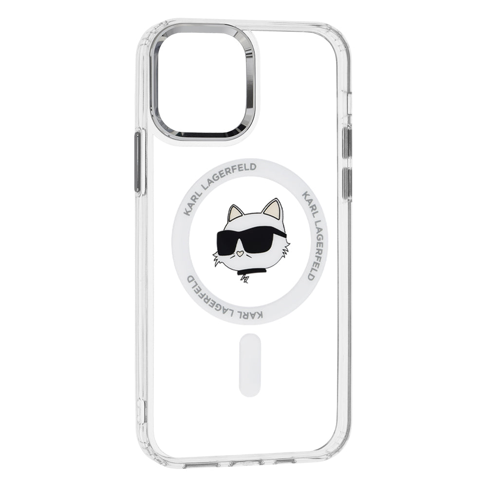MagSafe-deksel for Apple iPhone 12 / 12 Pro, Karl Lagerfeld, IML Metal Choupette's Head, Hvit