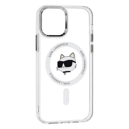 MagSafe-deksel for Apple iPhone 12 / 12 Pro, Karl Lagerfeld, IML Metal Choupette's Head, Hvit