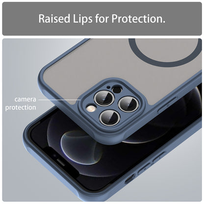 MagSafe-deksel for Apple iPhone 12 Pro Max, Techsuit, HaloFrost II, Marineblå