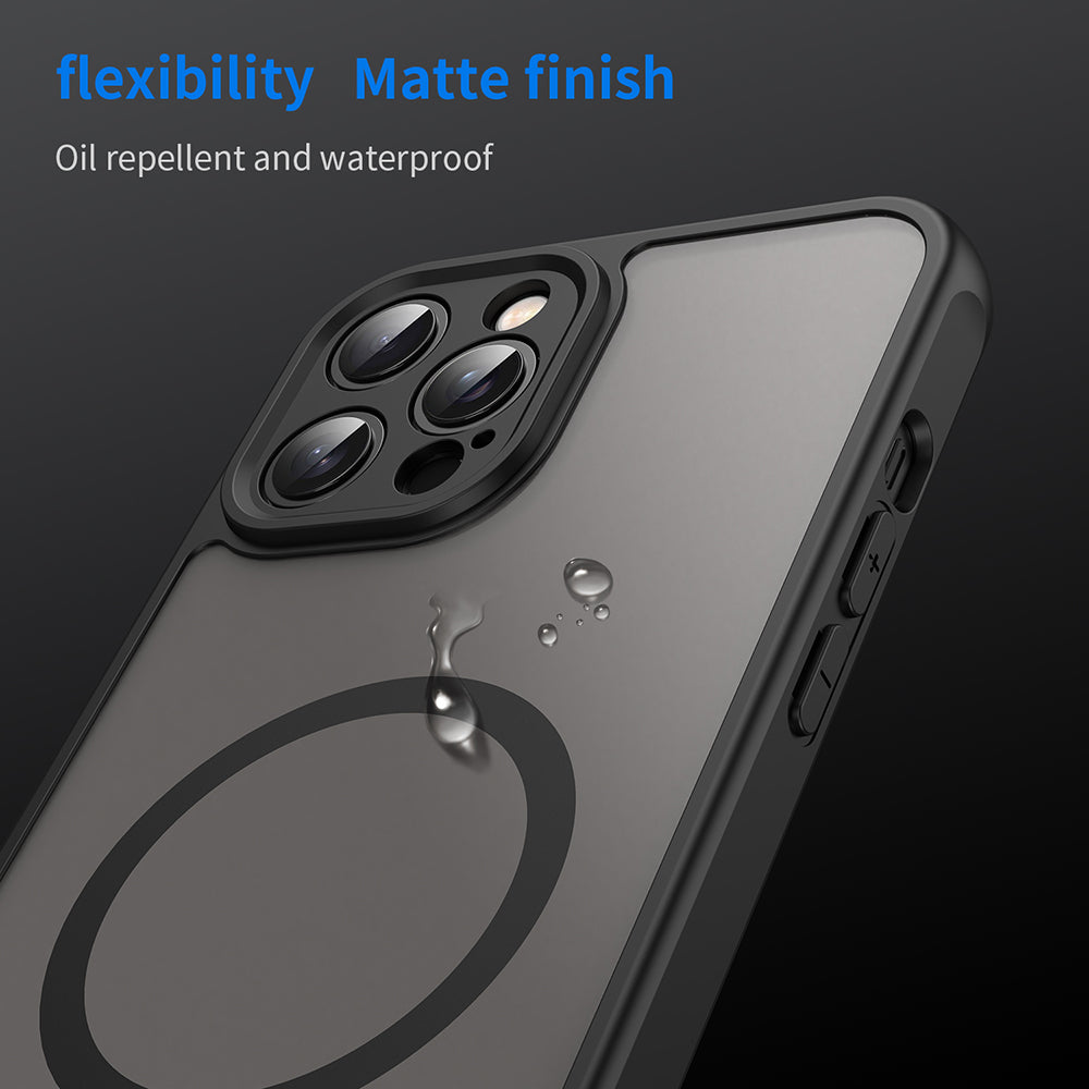 MagSafe-deksel for Apple iPhone 12 Pro Max, Techsuit, HaloFrost II, Svart
