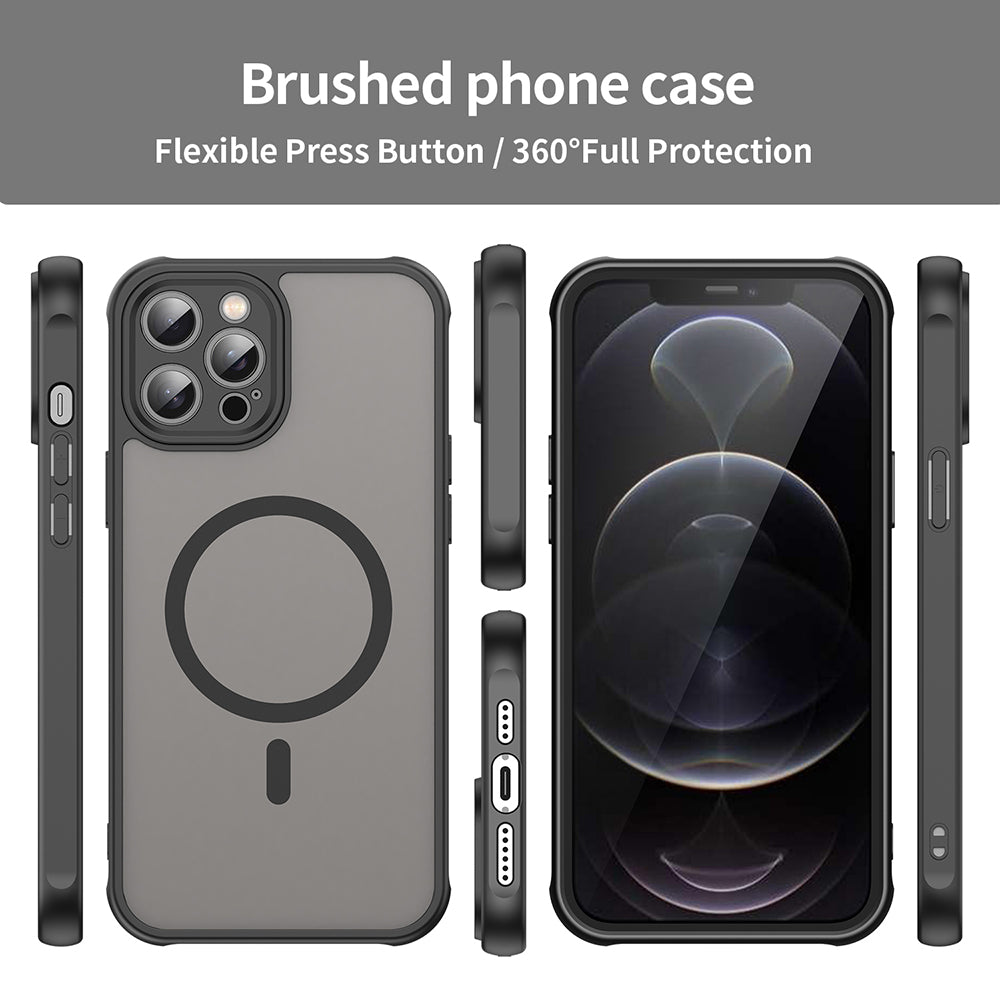 MagSafe-deksel for Apple iPhone 12 Pro Max, Techsuit, HaloFrost II, Svart