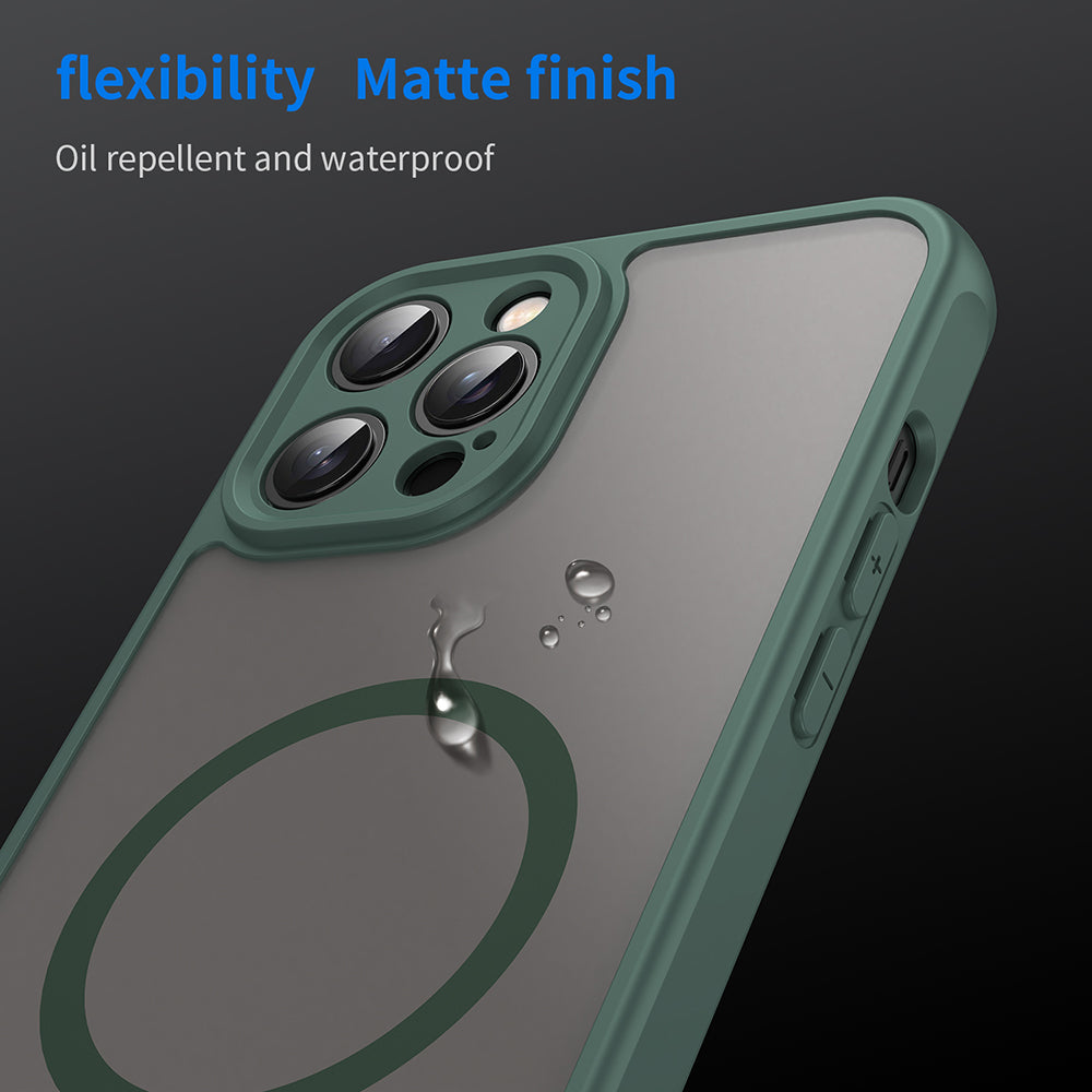 MagSafe-deksel for Apple iPhone 12 Pro Max, Techsuit, HaloFrost II, Grønn