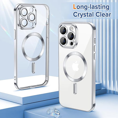 MagSafe-deksel for Apple iPhone 12 Pro Max, Techsuit, Luxury Crystal, Sølv