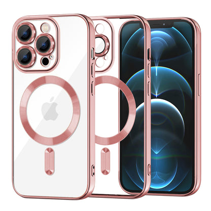 MagSafe-deksel for Apple iPhone 12 Pro Max, Techsuit, Luxury Crystal, Rosa